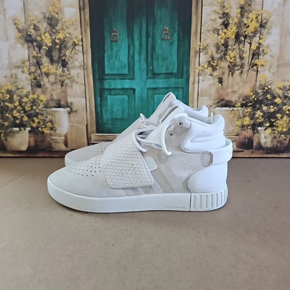 Size 6.5 - adidas Tubular Invader Strap White